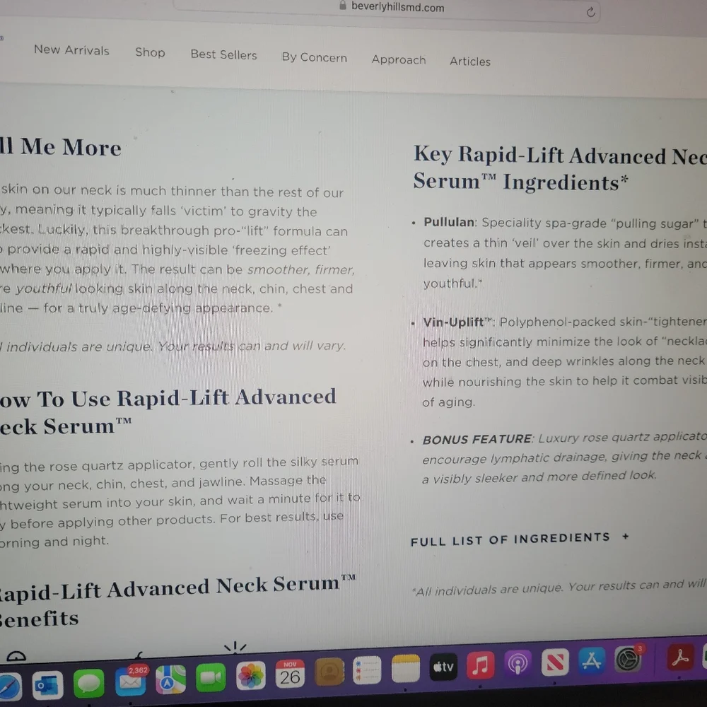 New Beverly Hills Rapid Lift Advanced Neck Serum 5 Pieces - Picture 7 of 7